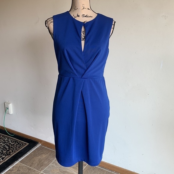 Gracia Royal Blue Shift Dress Size Medium NWT - Picture 3 of 12
